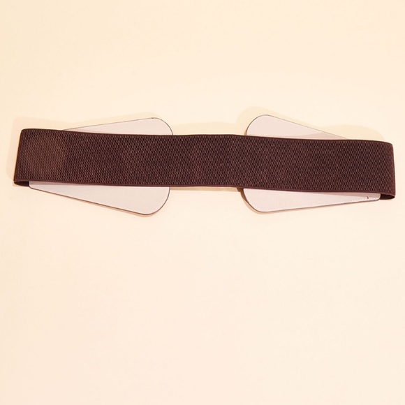 Plus ASHLEY STEWART Brown Faux Leather Stretch Waist Belt 2X - Picture 3 of 4